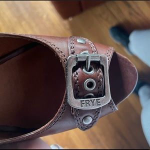 Frye Peep toe leather heels